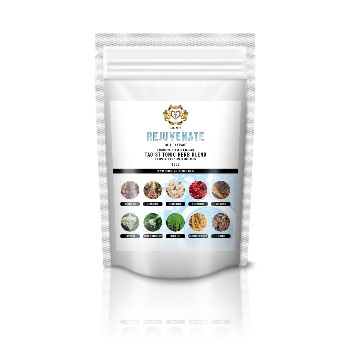 Rejuvenate Instant Herbal Tea Blend 100g (lion heart herbs)