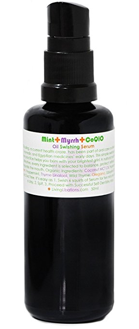 Living Libations Mint + Myrrh Oil + CoQ10 Swishing Serum 50ml