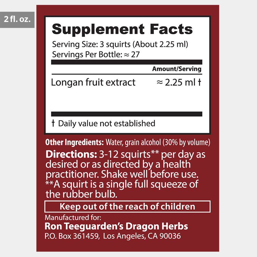 Dragon Herbs Longan Fruit Drops 60ml (2floz)
