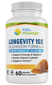 Thumbnail for Feel Younger - Longevity 10x Mushroom Formula 60caps