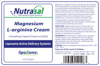 Thumbnail for Nutrasal Magnesium + L-Arginine Cream 8oz (226g)