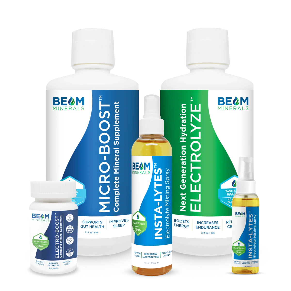 BEAM Minerals - Men's Complete Mineral Support Kit (Micro-Boost, Electrolyze, Insta-Lytes & Electro-Boost)