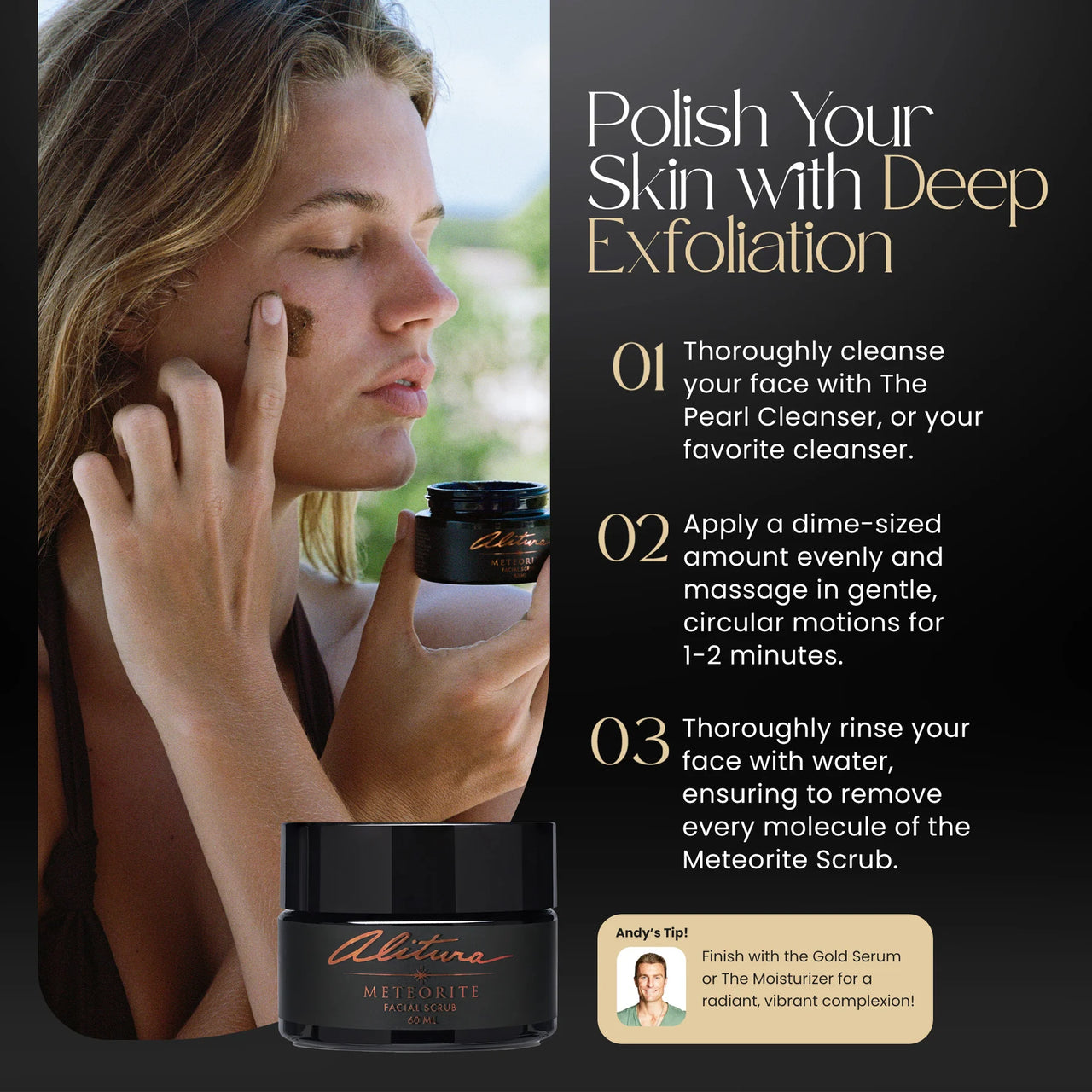 Alitura - The Meteorite Facial Scrub | Exfoliating Facial Polish (60ml)