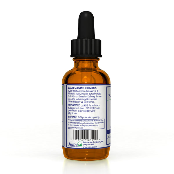 Nutrasal - Micro D-3 with KTM Liquid Vitamin D3 (60ml/2floz)