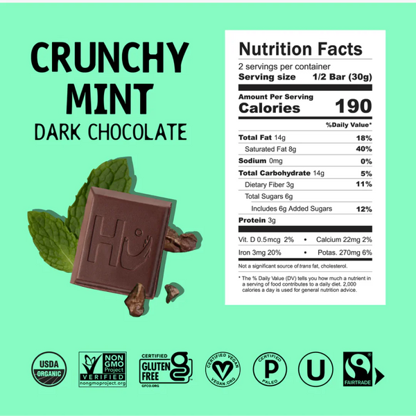 Hu Chocolate - Dark Chocolate - Crunchy Mint