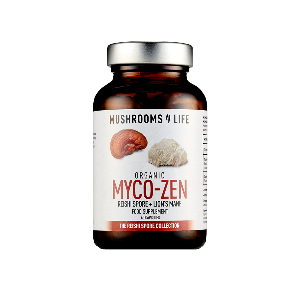 Organic Myco-Zen Mushroom 60 Caps 400mg (Mushrooms 4 Life)