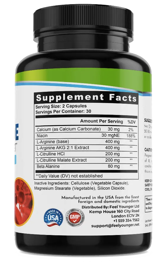 Feel Younger - Nitric Oxide Circulation Support Formula 60caps