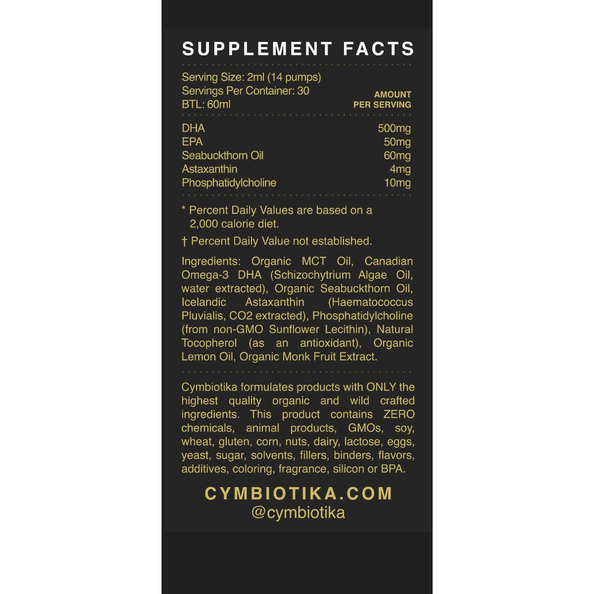 Cymbiotika - THE OMEGA  - Organic Lemon 60ml