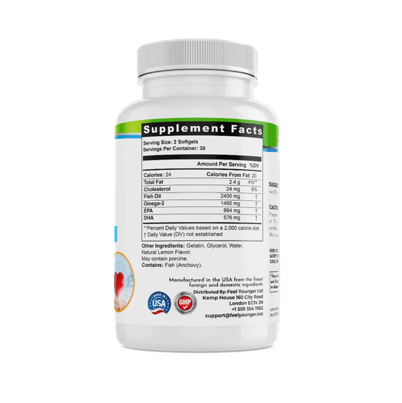 Feel Younger® - Omega-3 Fish Oil (60 Softgels)