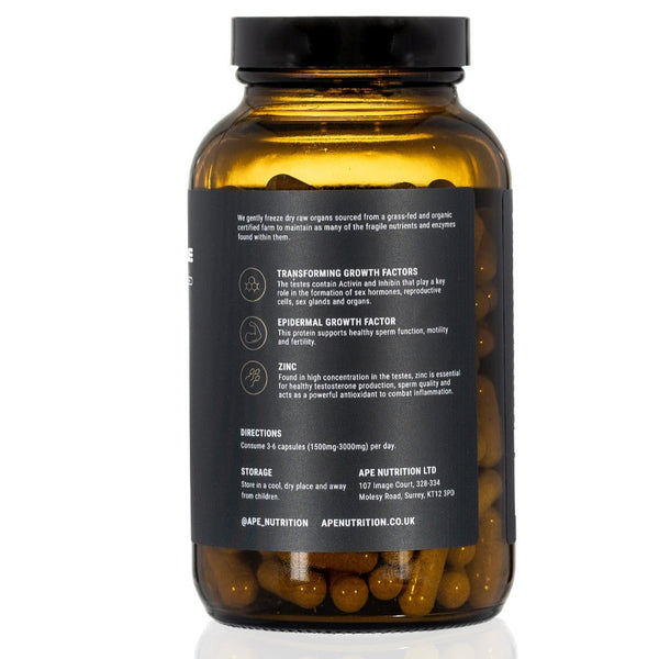 APE Nutrition - Organic & Grass-Fed Optimised Male | Beef Testicle & Liver Capsules (180caps)