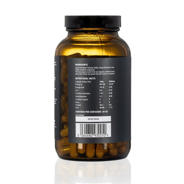 APE Nutrition - Organic & Grass-Fed Optimised Male | Beef Testicle & Liver Capsules (180caps)