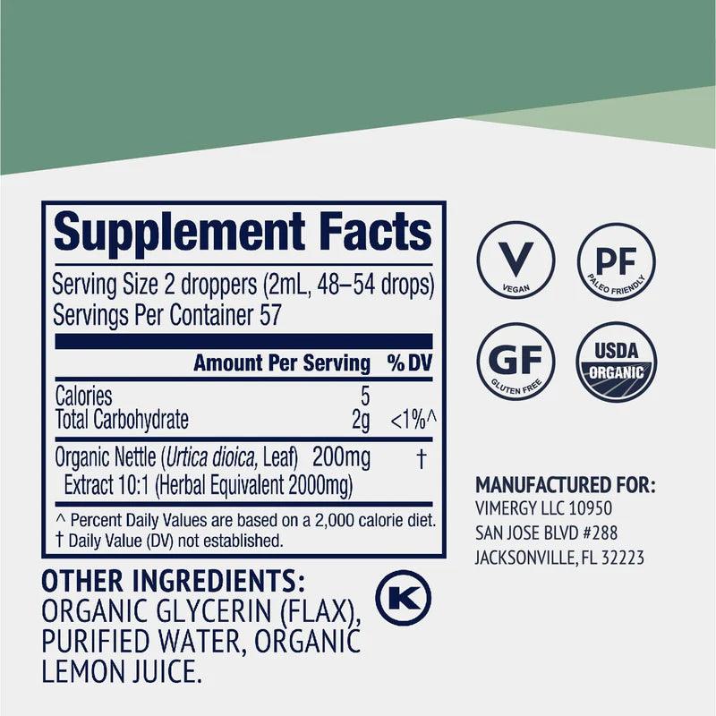 Vimergy Herbs - Organic Nettle 115ml
