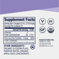 Thumbnail for Vimergy Herbs - Organic Zinc Sulfate 115ml