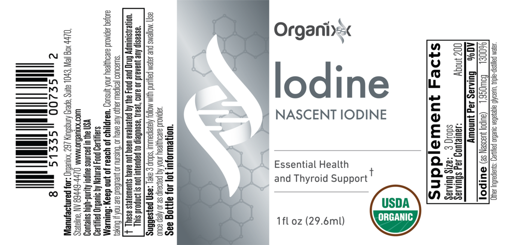 Organixx Iodine 1fl oz