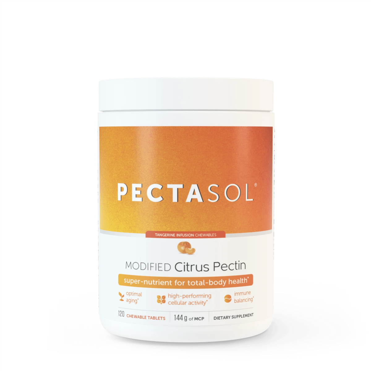 EcoNugenics - PectaSol (Modified Citrus Pectin) 120 Gummies Tangerine Infusion