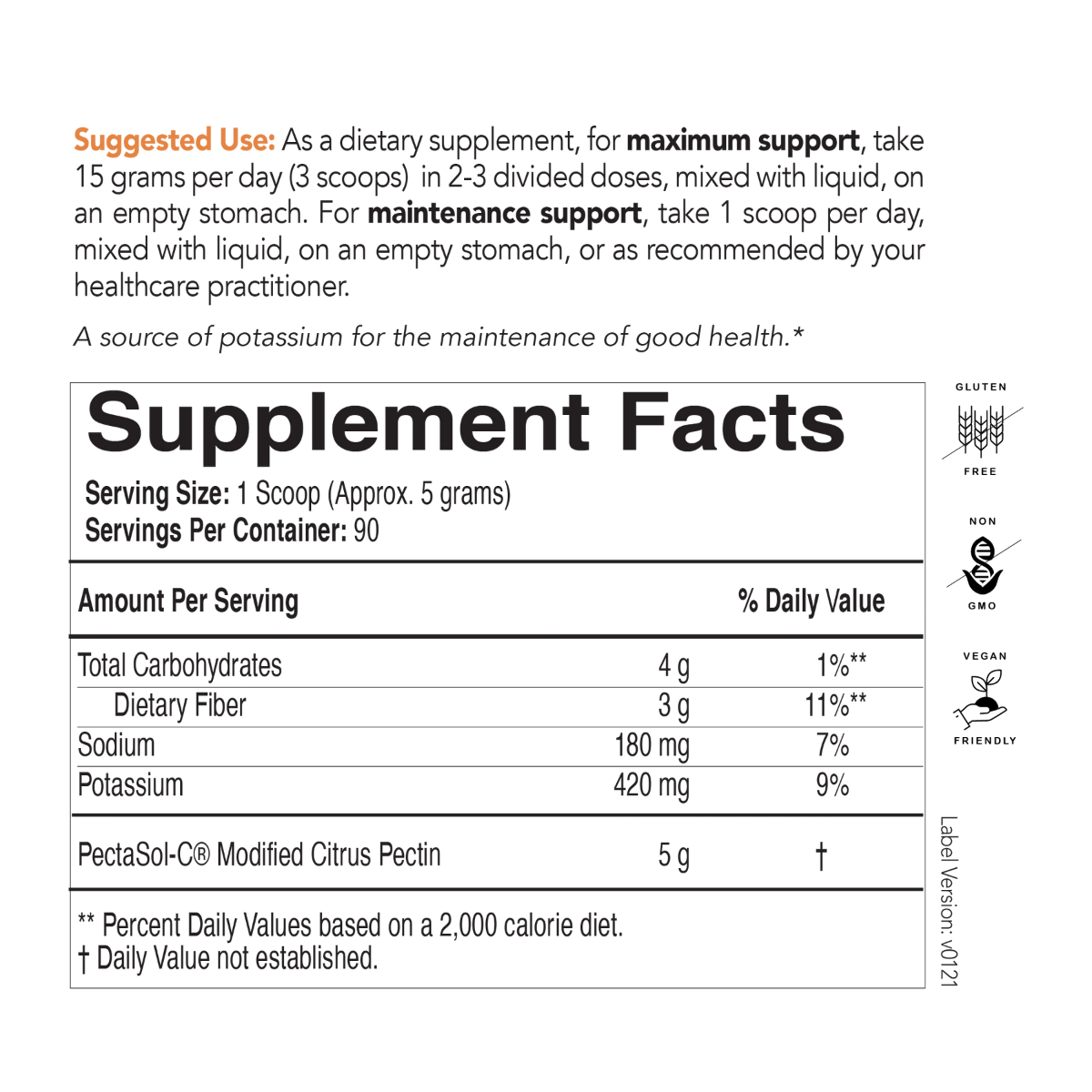 EcoNugenics - PectaSol (Modified Citrus Pectin) 454g