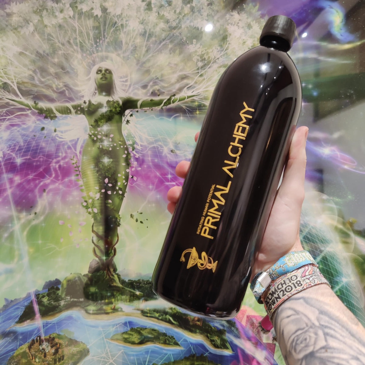 Primal Alchemy - Golden Vortex Prana Energiser Water Bottle 1 Litre