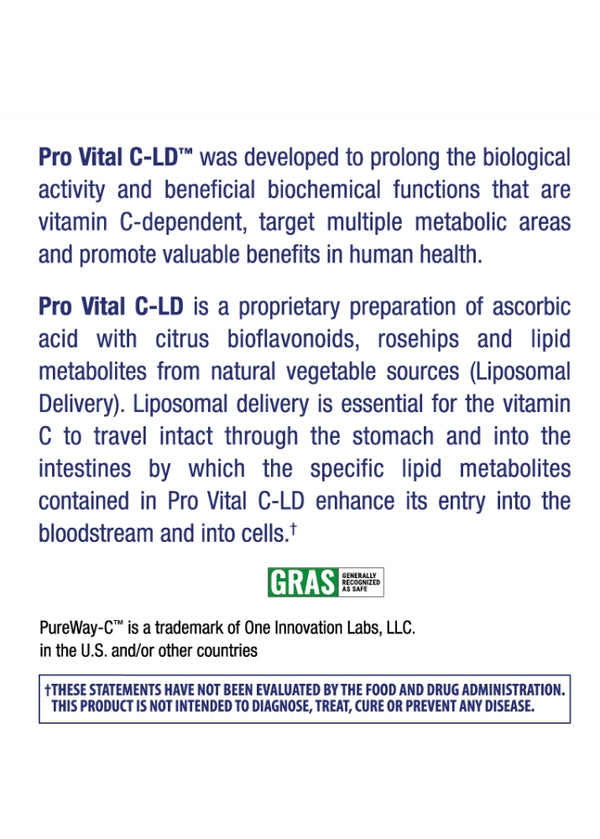 Sovereign Labs - Pro Vital C-LD® Advanced Vitamin C – (120caps/530mg)