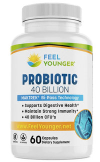 Thumbnail for Feel Younger - Probiotic 40 Billion + Matrek 60caps