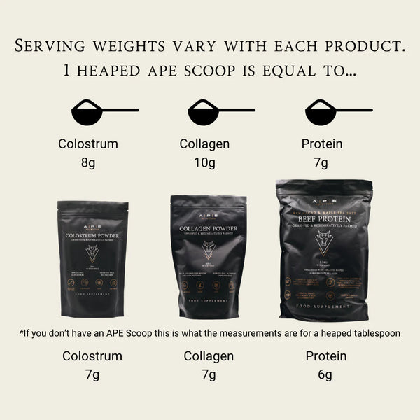 APE Nutrition - Grass-Fed Beef Protein Powder | Unflavoured (1kg/50 Servings)