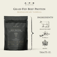 Thumbnail for APE Nutrition - Grass-Fed Beef Protein Powder | Madagascan Vanilla (1.2kg)
