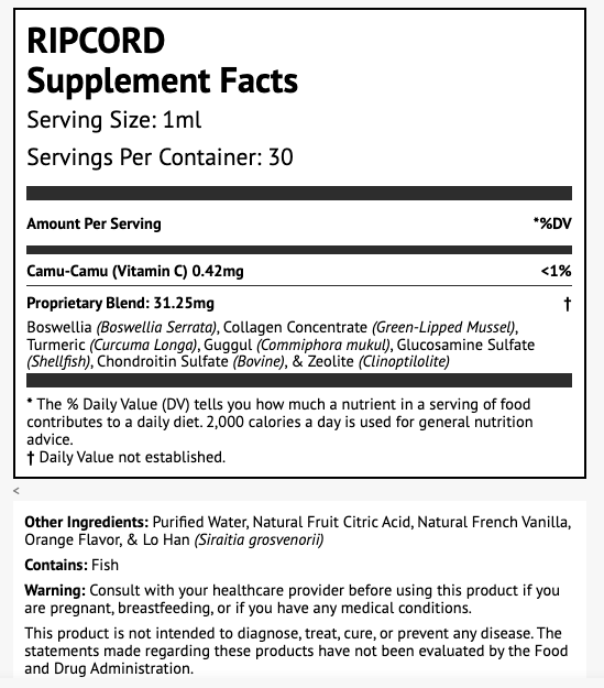 VENJENZ RIPCORD – Joint & Mobility Support Formula (30ml)