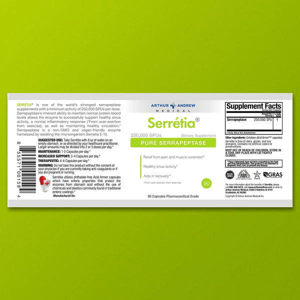 Arthur Andrew Medical - Serretia - 250,000 SPU (90 capsules)