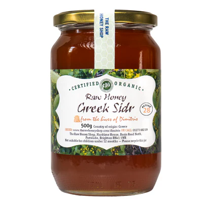 Asterios - Greek Artisan Sidr Honey 500g (Raw, Organic, Runny)