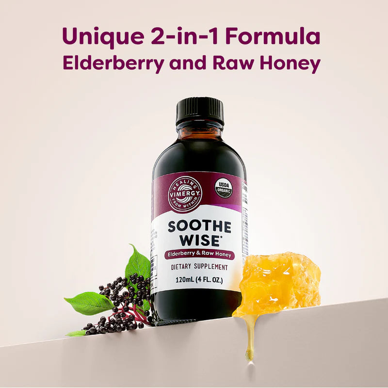 Vimergy Herbs - Soothe Wise (Elderberry & Raw Honey) 120ml