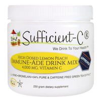 Thumbnail for Sufficient C - High Dose Lemon Peach Immune-Ade drink mix - 250 gram size