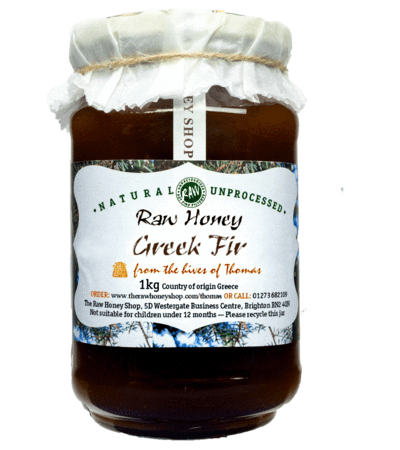 Thomas - Artisan Raw Greek Fir Honey 1kg (Raw, Organic, Runny)