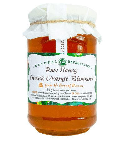 Thomas - Artisan Raw Greek Orange Blossom Honey 1kg (Raw, Organic, Runny)