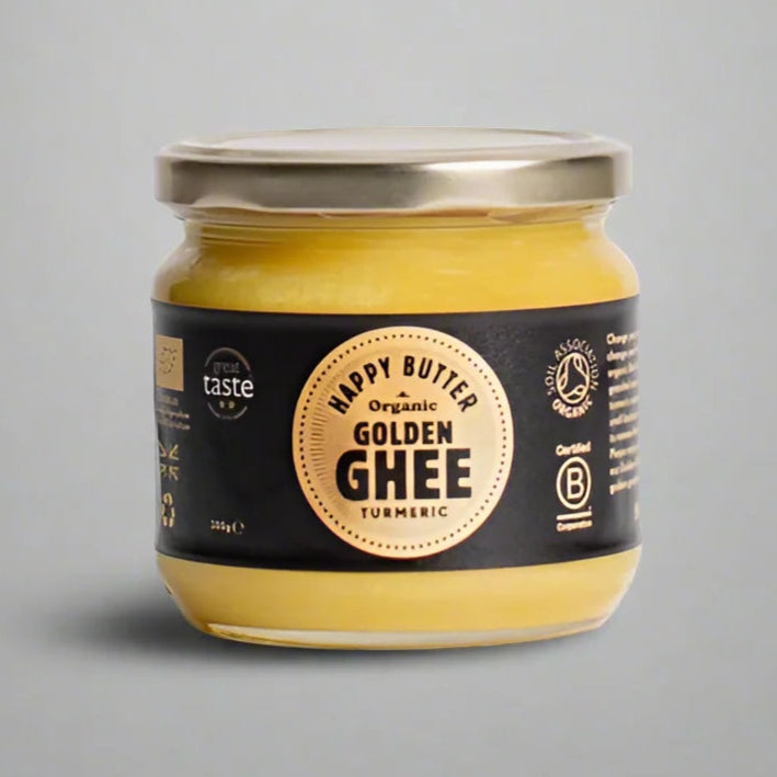 Happy Butter - Organic Golden Turmeric Ghee Cultured 300g Jar