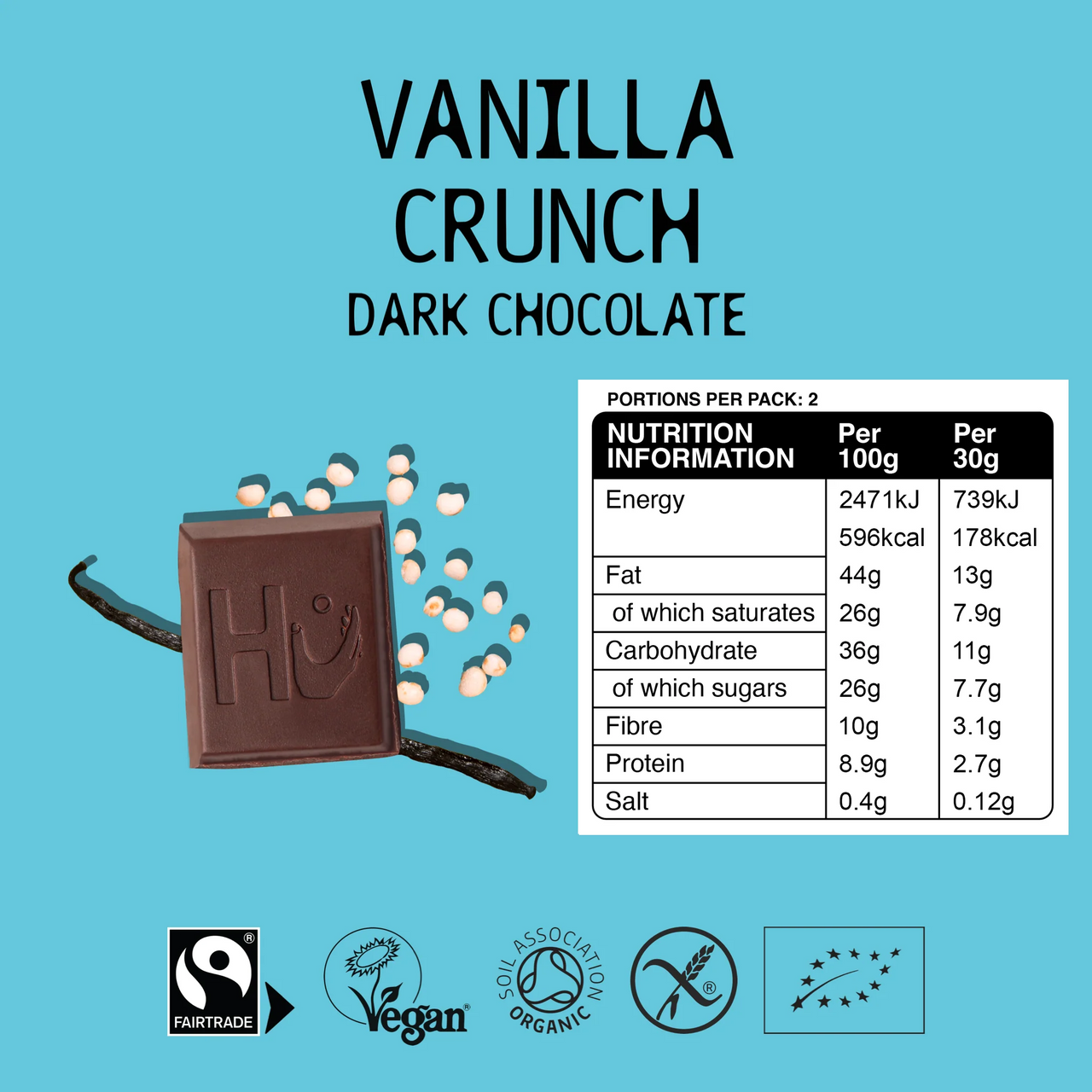 Hu Chocolate - Dark Chocolate - Vanilla Crunch