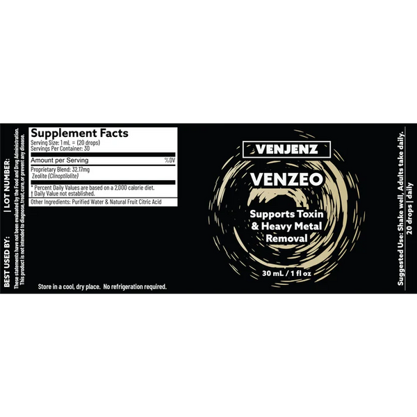 Venjenz - Venzeo Zeolite Liquid Clinoptilolite Zeolite Supplement (30ml)