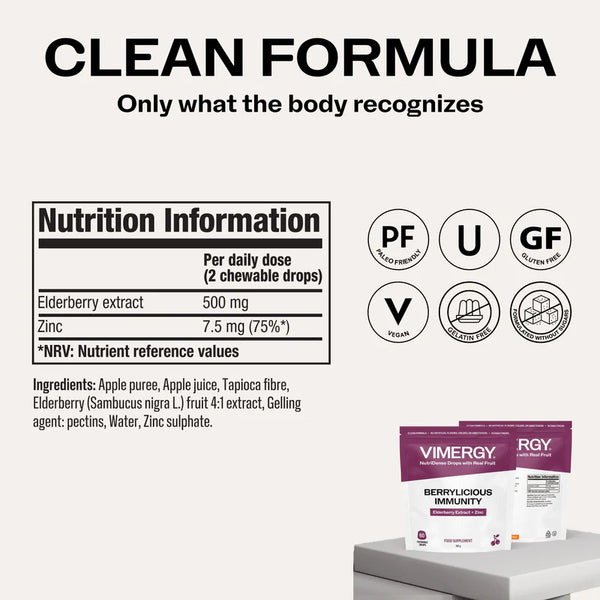 Vimergy Herbs - Berrylicious Immunity (60 Chewable Drops)