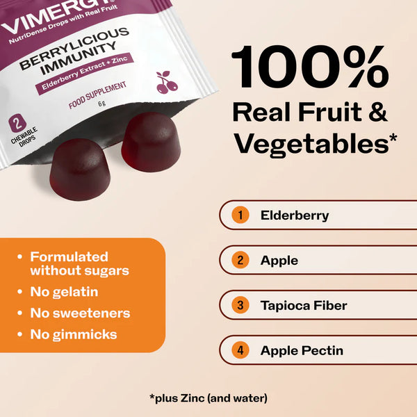 Vimergy Herbs - Berrylicious Immunity (60 Chewable Drops)