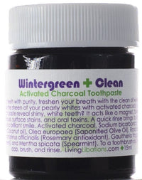 Thumbnail for Living Libations Wintergreen Charcoal Toothpaste 30ml