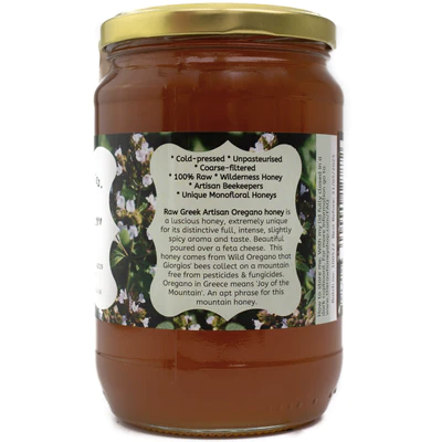 Asterios - Raw Greek Wild Oregano Blossom Honey - 1kg (Crystallised)